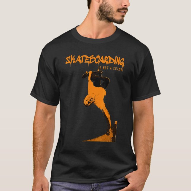 T-shirt Le skateboard n'est pas un crime (Devant)