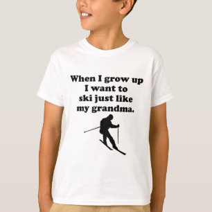 T-shirt Le ski aiment ma grand-maman