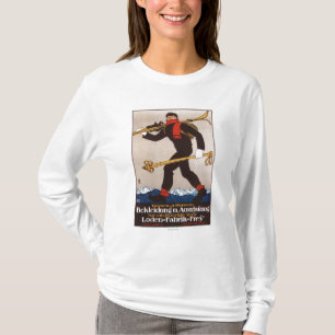 T-shirt Le ski de Loden vêtx l'affiche de publicité de s