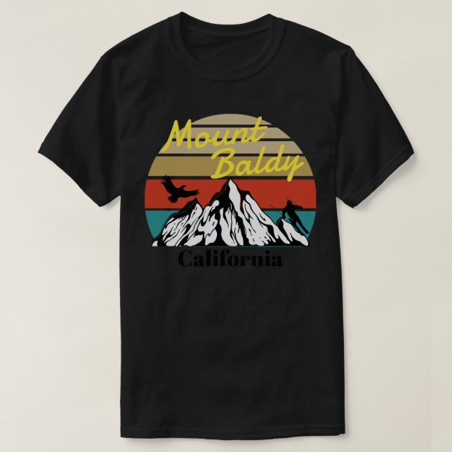 T-shirt Le ski du Mont Baldy en Californie (Design devant)
