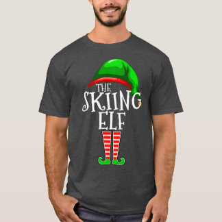 T-shirt Le Skiing Elf Family Matching Group Noël