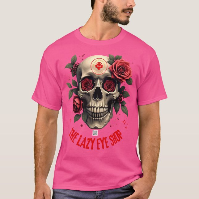 T-shirt Le SKULL et le design Rose 3 (Devant)
