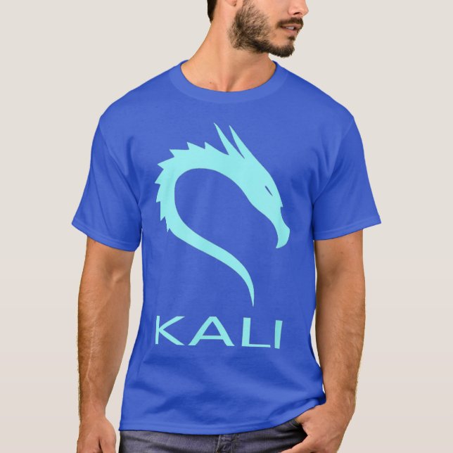 T-shirt Le slogan de Kali Linu avec Dragon Open Source Os (Devant)