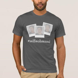 T-shirt le slogan #selfieobsessed ajoutent votre propre