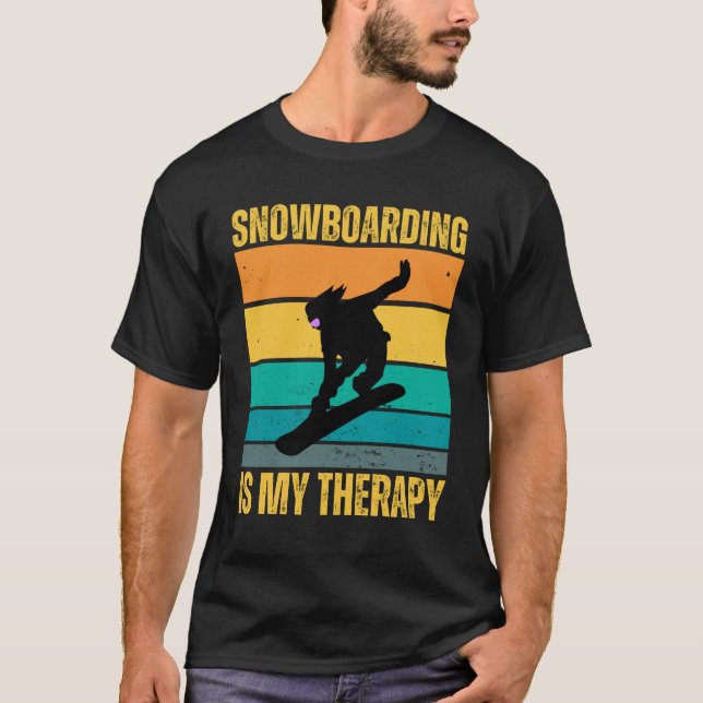 T-shirt Le snowboard est ma thérapie (Devant)