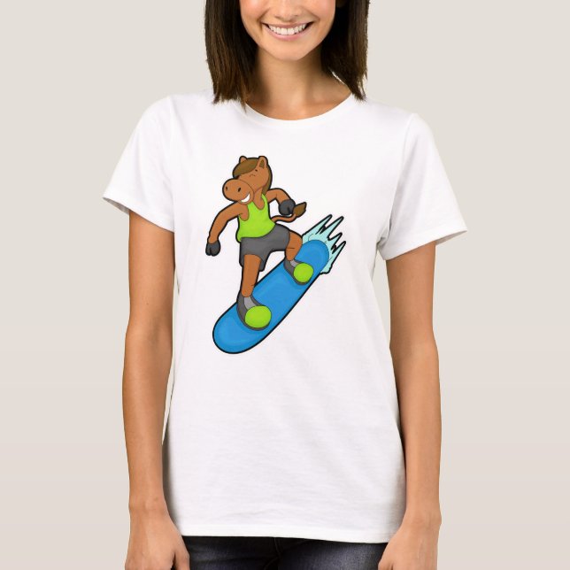 T-shirt Le snowboarder de Horse (Devant)