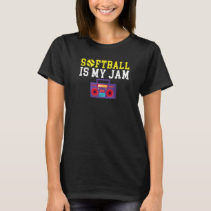 T-shirt Le softball est ma confiture