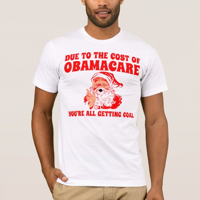 T-shirt Le soin d'Obama affecte Père Noël (Devant)