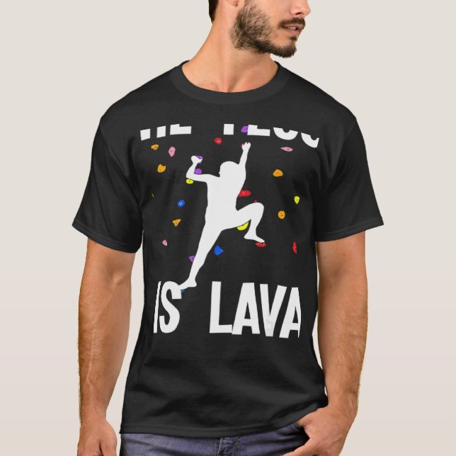 T-shirt Le Sol Est Boulderie De Lave Et Escalade (Devant)