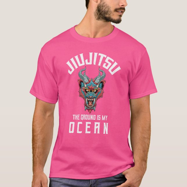T-shirt Le Sol Est Mon Océan Jiu Jitsu Demon (Devant)