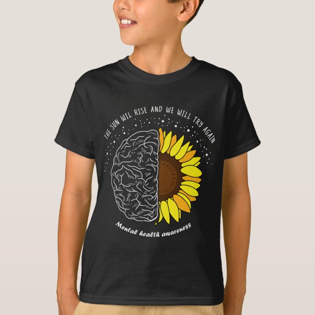T-shirt Le Soleil Augmentera le Mois de la sensibilisation (Devant)