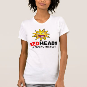 T-SHIRT LE SOLEIL CONTRE LA CHEMISE DRÔLE ROUSSE