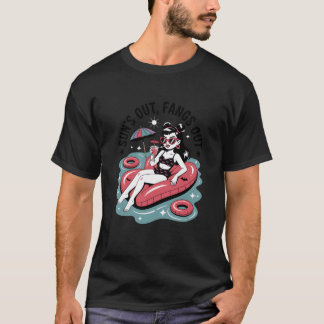 T-shirt Le soleil d'été s'éteint les doigts dehors drôle H