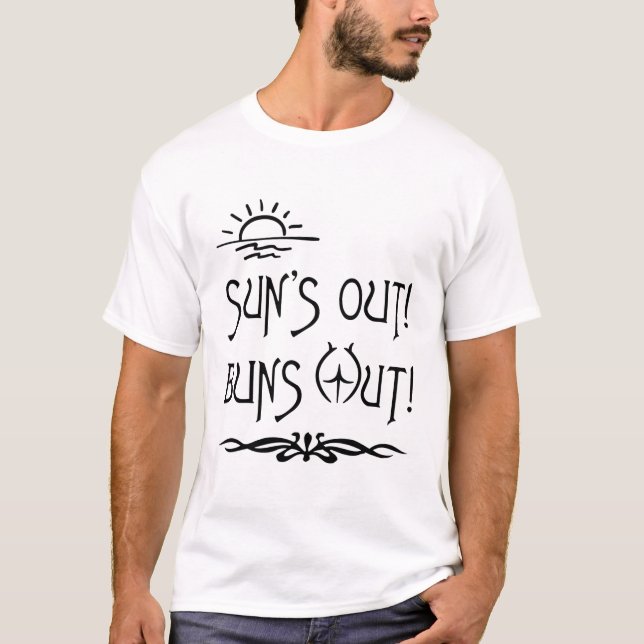T-shirt Le soleil est dehors ! Buns Out ! - Plage (Devant)