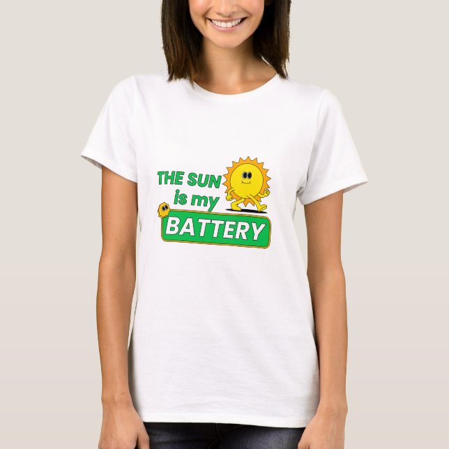 T-shirt Le soleil est ma batterie Green Energy (Devant)