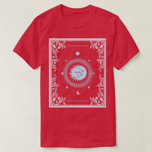 T-shirt Le Soleil Et La Lune (Design devant)
