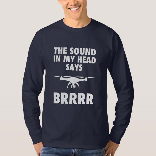T-shirt Le Son Dans Ma Tête Dit Drone (Devant)