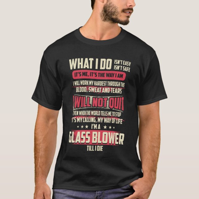 T-shirt Le souffleur de verre - Ce que je fais (Devant)