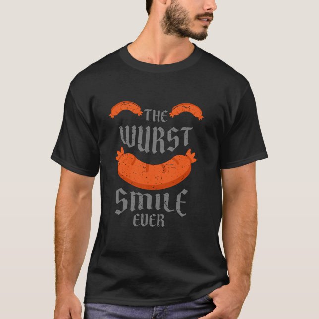 T-shirt Le sourire des wurst toujours saucisson des wurst  (Devant)