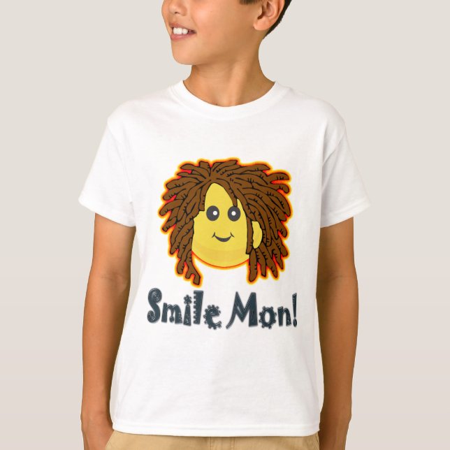T-shirt Le sourire lundi Rasta font face aux boulons Nuts (Devant)