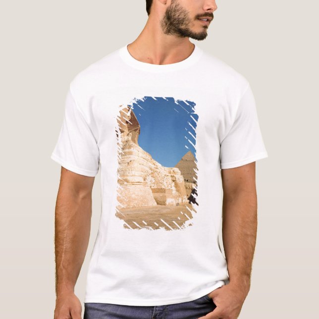 T-shirt Le sphinx et la pyramide de Khafre, Gizeh (Devant)