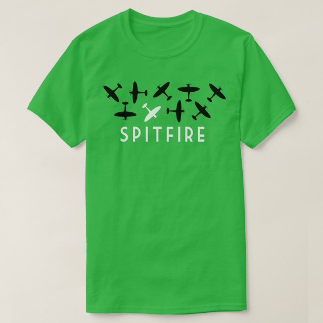 T-shirt Le Spitfire RAF World War Deux chasseurs  (Design devant)