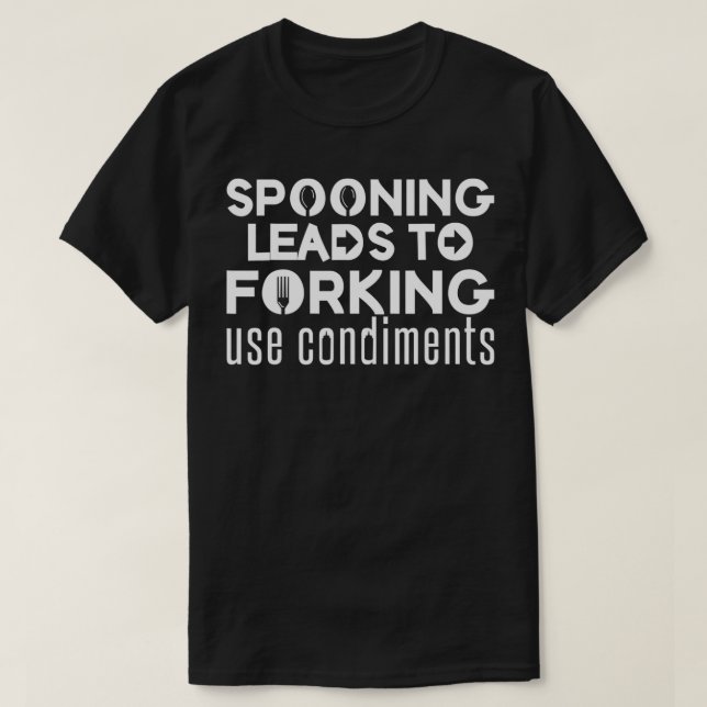 T-shirt Le Spooning Conduit À L'Utilisation De La Forme Co (Design devant)