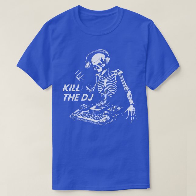 T-shirt le squelette dj en musique (Design devant)