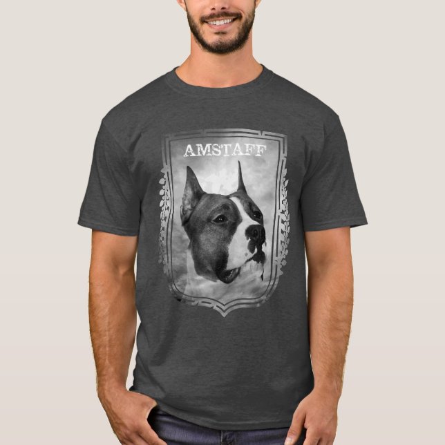 T-shirt Le Staffordshire Terrier américain - Amstaff (Devant)
