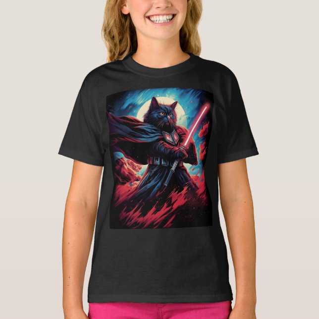 T-shirt Le Stardust Samurai | Guerrier de chat cosmique (Devant)
