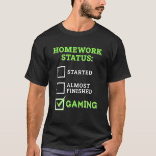 T-shirt Le Statut De Travail À Domicile A Commencé Presque