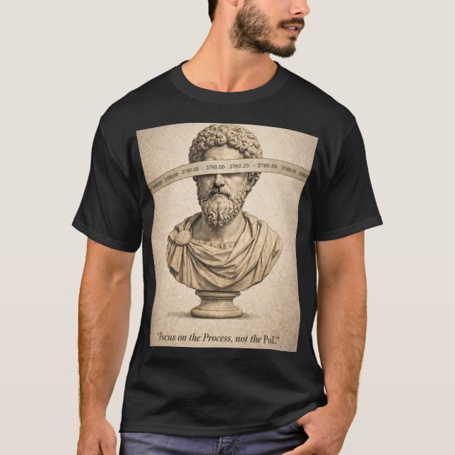 T-shirt Le Stoïcien Trader, Processus vs Profit et Perte,  (Devant)