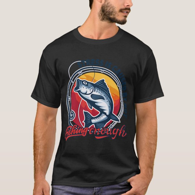 T-shirt Le stress est causé par un manque de pêche (Devant)