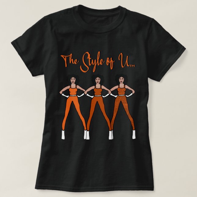 T-shirt Le style de U (orange brûlé) (Design devant)