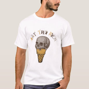 T-shirt Le style punk mangent la conception vintage riche