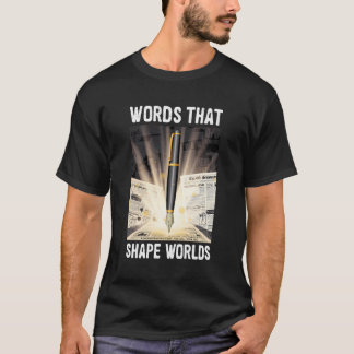 T-shirt Le Stylo En Forme Mondiale Est Un Design Puissant