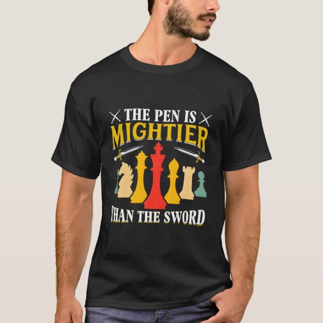 T-shirt Le Stylo Est Plus Puissant Que L'Épée (Devant)