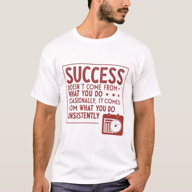 T-shirt Le succès ne vient pas de ce que vous faites occas (Devant)