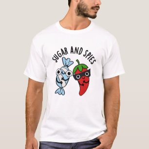 T-shirt Le sucre et les espions amusant jeu de nourriture