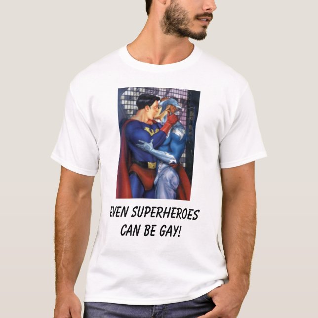 T-shirt le super héros, même super héros peut être gai ! (Devant)