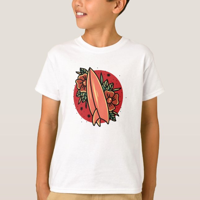 T-shirt Le surf à l'école primaire (Devant)