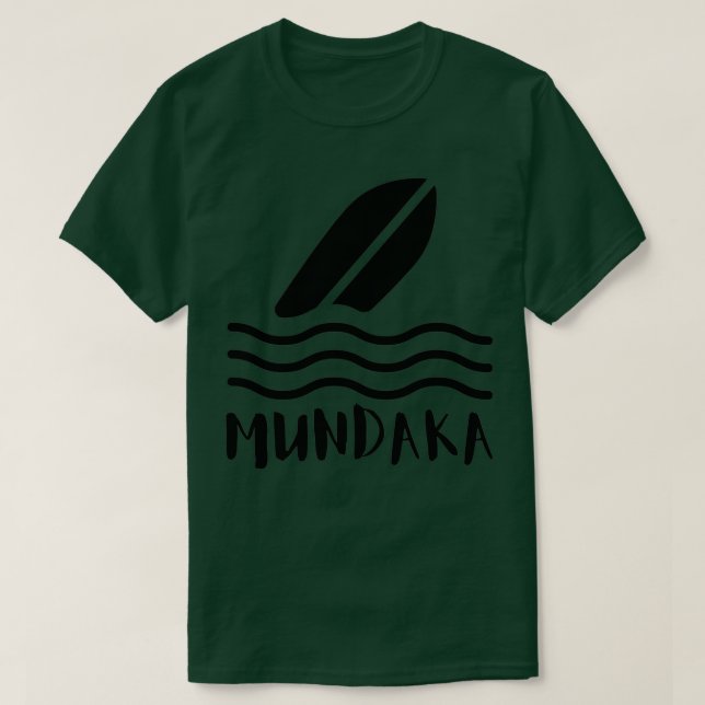 T-shirt le surf de la campagne basque de mundaka (Design devant)