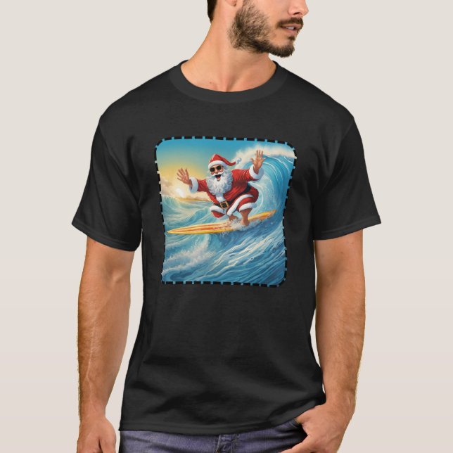 T-shirt Le surf du Père Noël (Devant)