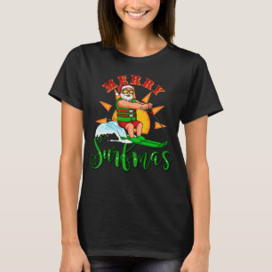 T-shirt Le surfeur de Merry Surfma Santa Christmas à July