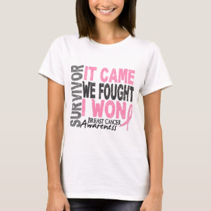 T-shirt Le survivant de cancer du sein qu'il est venu nous