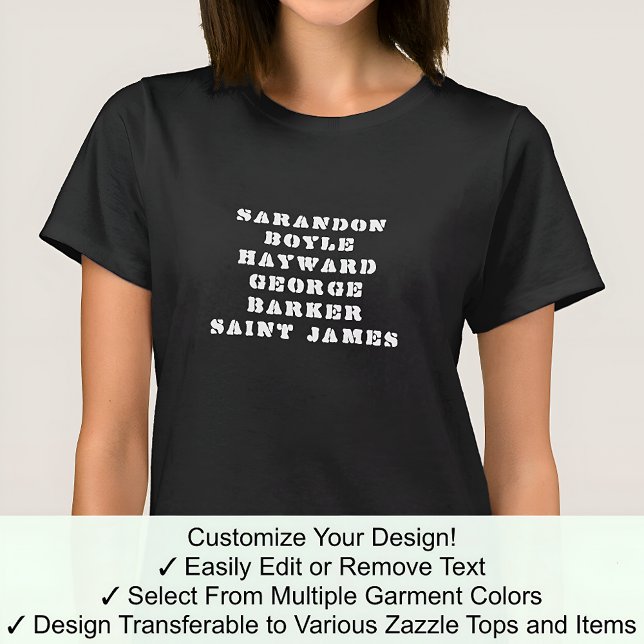 T-shirt Le Susan Tee Personnalise N'Importe Quel Nom 04W (Créateur téléchargé)