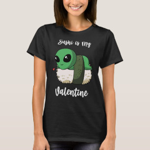 T-shirt Le sushi est mon Alien Valentine OVNI Saint Valent