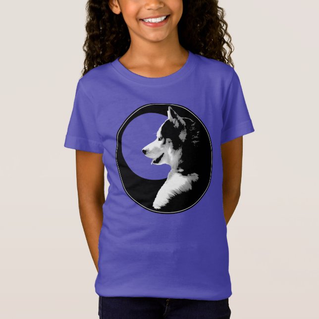 T-Shirt Le sweatshirt enroué de l'enfant de chien de loup (Devant)