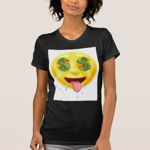 T-shirt Le symbole dollar observe l'émoticône Emoji