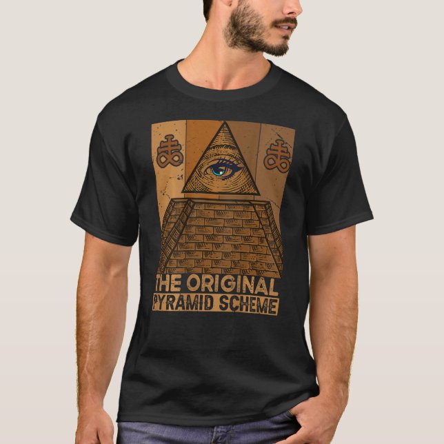 T-shirt Le système pyramidal original égyptien (Devant)